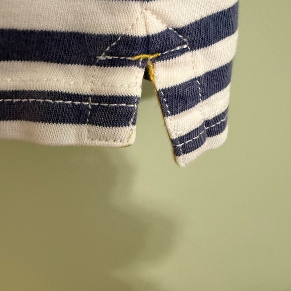 Mini Boden boys youth 9-10 Striped Polo Shirt blue and white cotton - Picture 4 of 6